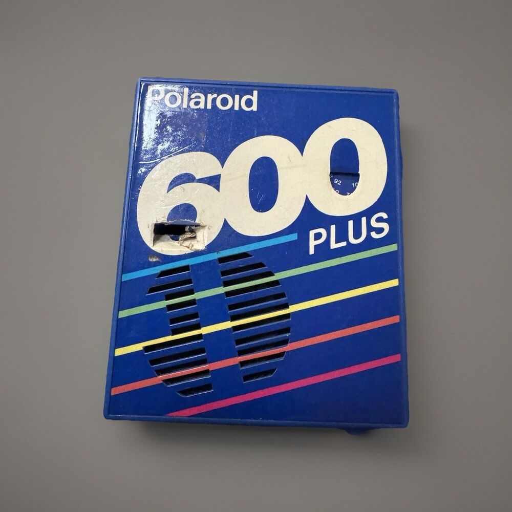 Vintage Polaroid 600 Plus AM/FM Portable Radio Blue Retro Polaroid Design